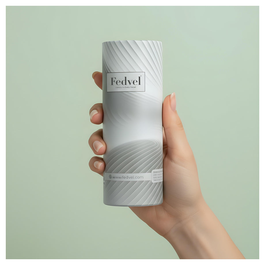 Fedvel Premium Tissues Combo I (4pcs) packaged elegantly in a hand, showcasing Qatar's first 4-ply tissues.